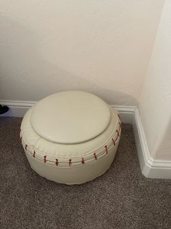Baseball Ottoman w Storage