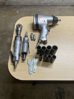 Air Tool Set with Sockets and Accessories