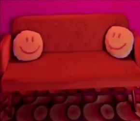 Orange sofa