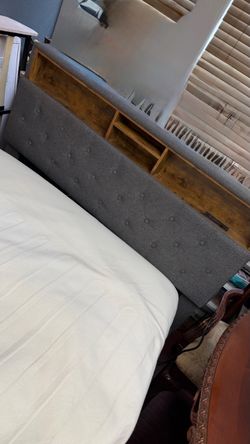 Full size bed frame and mattress