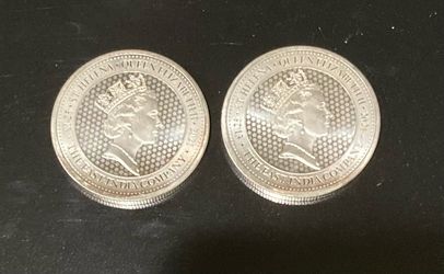 (2) 1.25oz Silver Coins