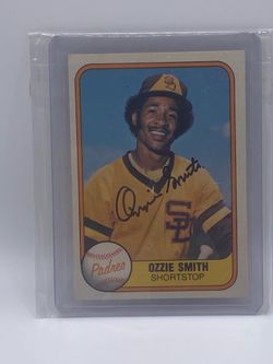 Ozzie Smith (1983 Topps #540)hand signed