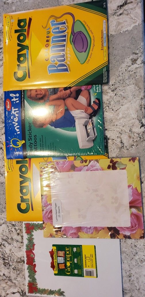 Crayola Banner Makers,body Sticker Tattoos, Stationary Bundle