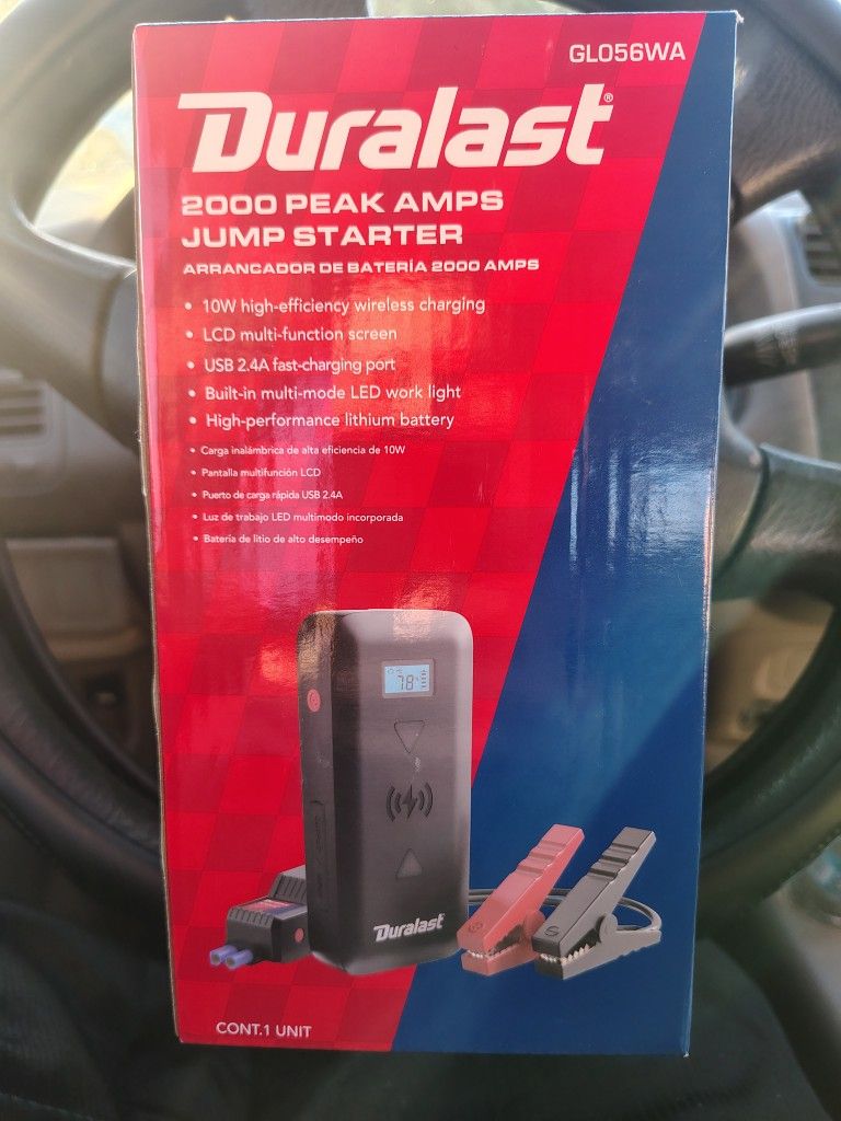 PORTABLE BATTERY JUMP STARTER DURALAST