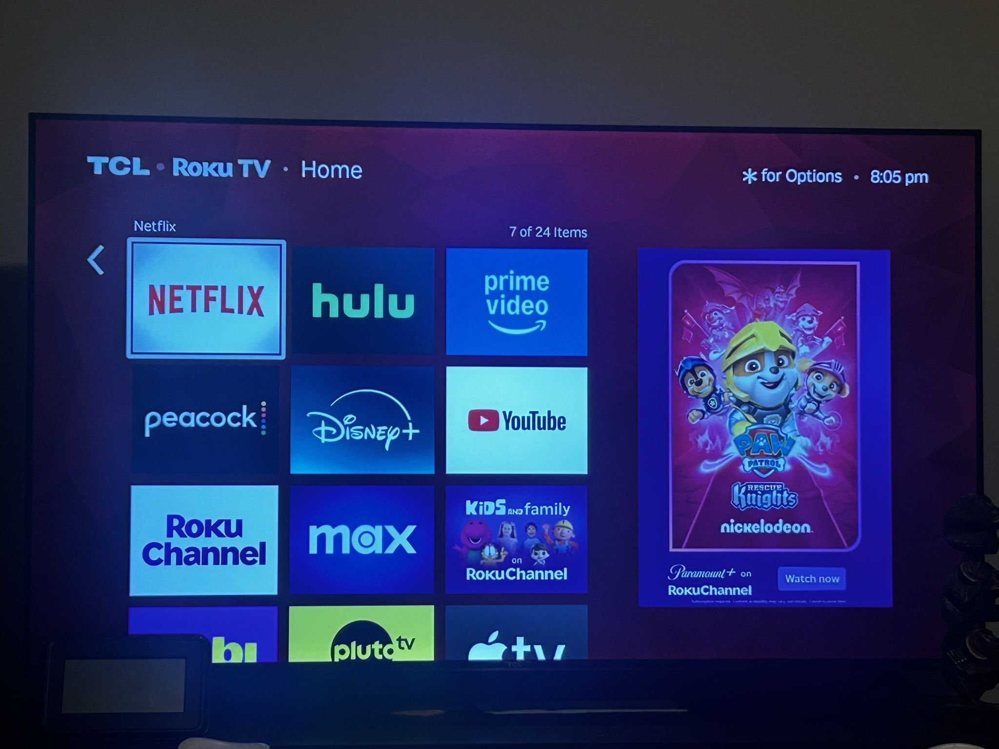 55in TCL Roku Tv