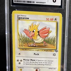 1999 Pokémon TCG Spearow Jungle 62/64 Regular Unlimited Common -CGC 8 NM/Mint