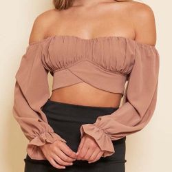 Off The Shoulder Tie Top