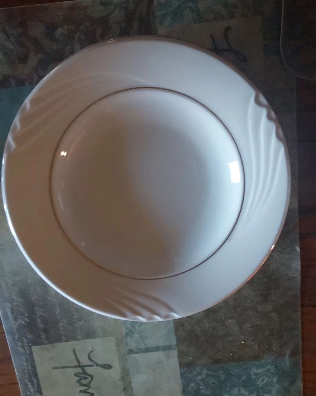 SET OF4 GIbson ELITE SOUP BOWL PLATE GENUINE BONE CHINA 8 Inch WHITE