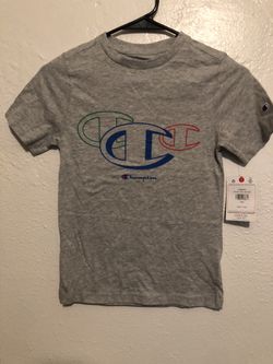 Champion Boys Oxford Heather Short Sleeve Signature T-shirt - Size S