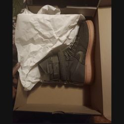 SF Olive Green AIR ONES. 