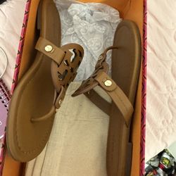 Tory Burch Brown Miller Sandals 