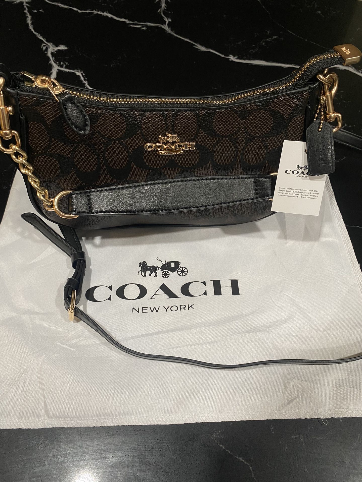 Coach Shoulder Bag Brown/black