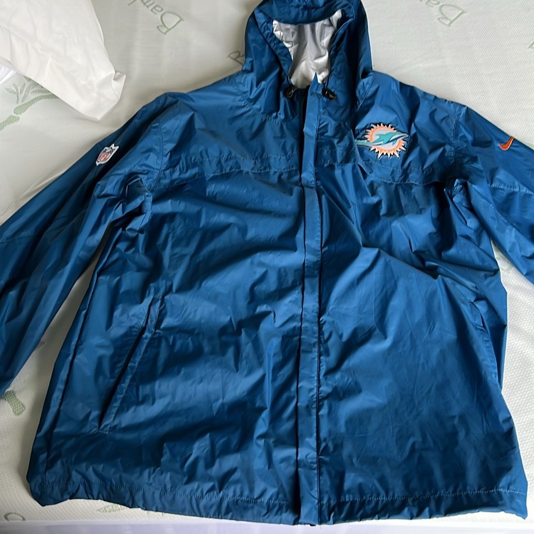 Nike Miami Dolphins Blue Rain Jacket