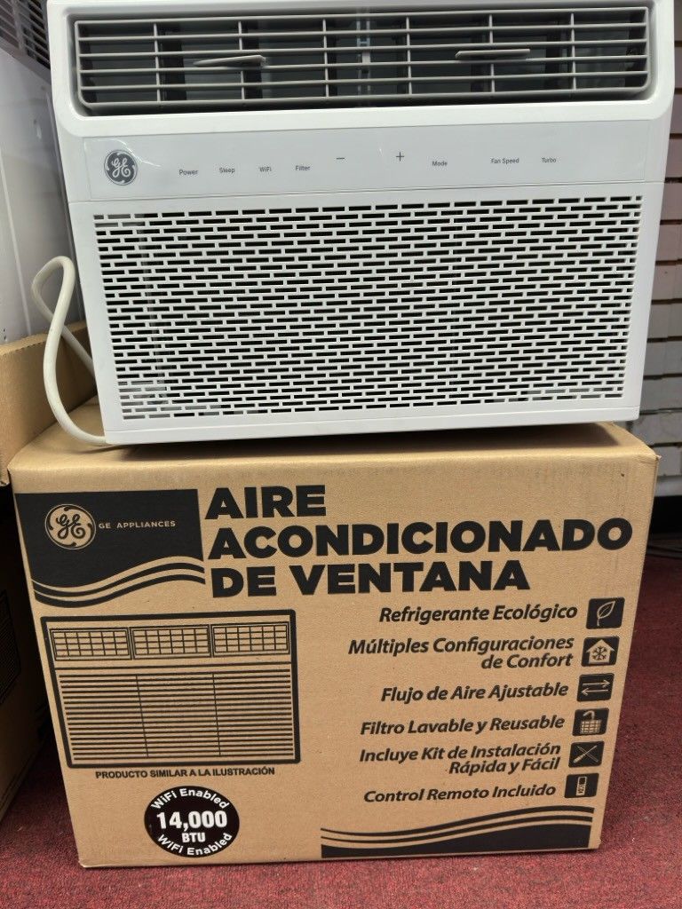 14000btu Windows Ac By GE WiFi Smart. Complete Set With Bracket And Remote. Brand New