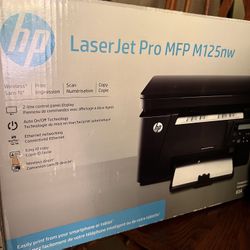 HP LaserJet Pro M125nw Wireless Laser All-In-One Monochrome Printer