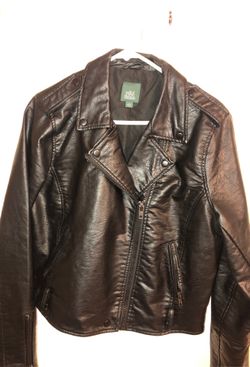 Black faux leather jacket