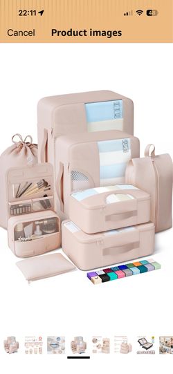 Veken 8 Set Packing Cubes, Cruise Ship Travel Essentials Accessories for Beach Vacation