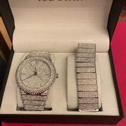 New Ice Star Iced Out Men’s Watch and Bracelet