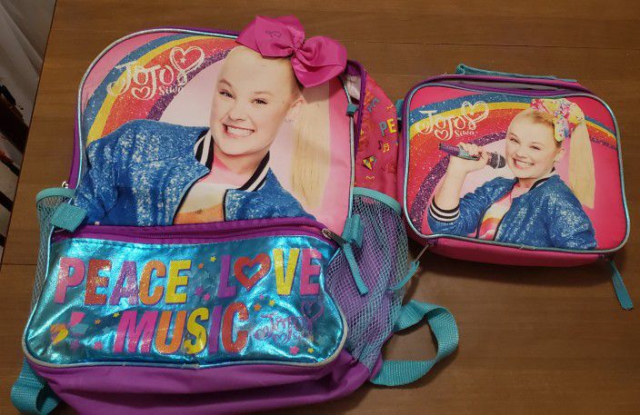 Jojo Siwa Girl Large Backpack and Lunchbox 