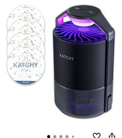 Katchy Flying Insect Trap Indoor – Catcher & Killer for Mosquito, Fruit Fly, Gnat & Small Moth – Non-Zapper with Suction & Blue Light – Ideal for Indo