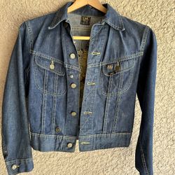 Lee jean Jacket original 1970 With Hand Embroidery Work On The Back