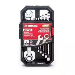 Husky BITE SAE 72-Tooth Ratcheting Wrench Set (8-Piece)=Tools-396