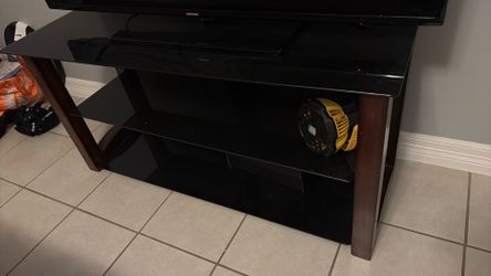 Black Glass tv stand