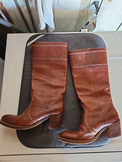 Frye Women's Tall Leather Riding Boots Size 8B Brown