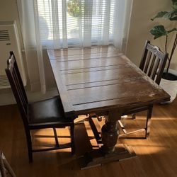 Vintage Table And Four Chairs 