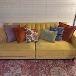 Yellow Fold Out Couch