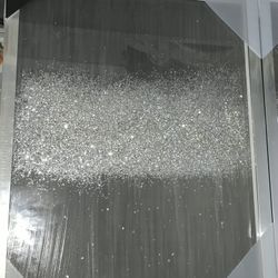 Beautiful Set Of 2 Crystal Pictures Decorative 