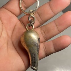 Vintage 925 Sterling Silver Key Chain Whistle 