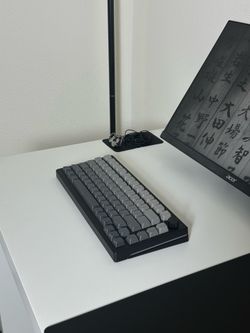 Gaming keyboard Black and White color.