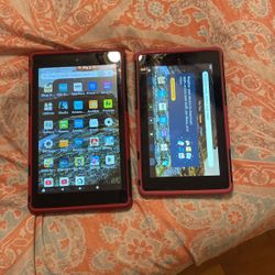2 Amazon Fire Tablets 7 & 8 