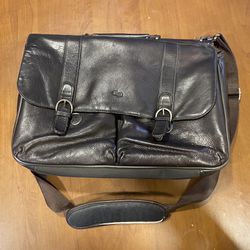 Solo Warren Leather Briefcase - Great for back to school, unique stylish & discontinued.