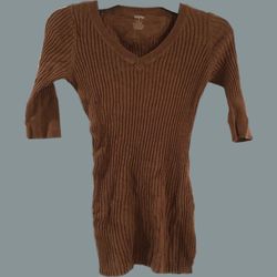 Stretchy & Fitted Caramel-Colored Top