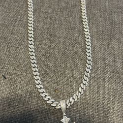 Miami Cuban Link Chain,and bracelet with earrings combo