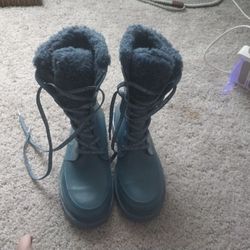 Women's Michael Kors Blue Rain Boots. Size 6