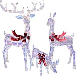 Deer 3 Piece with LED Lights, 