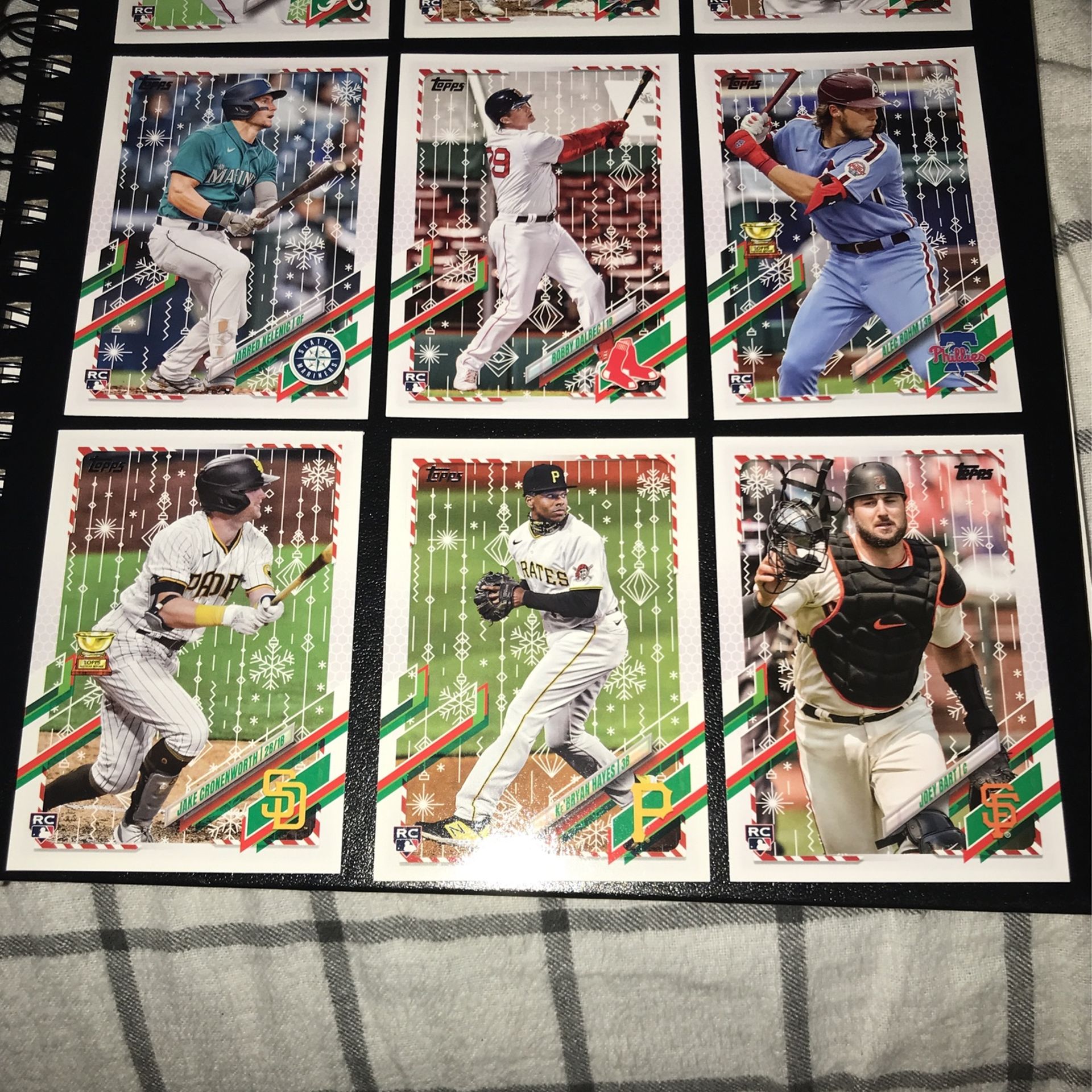 Rookie Cards - 2021 Topps Holiday Edition - Jazz Chisholm Jr -Alec Bohm - KeBryan Hayes - Jake Cronenworth - Ian Anderson - Ryan Mountcastle -