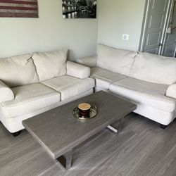 Wooden Coffee Table With Chrome Legs 