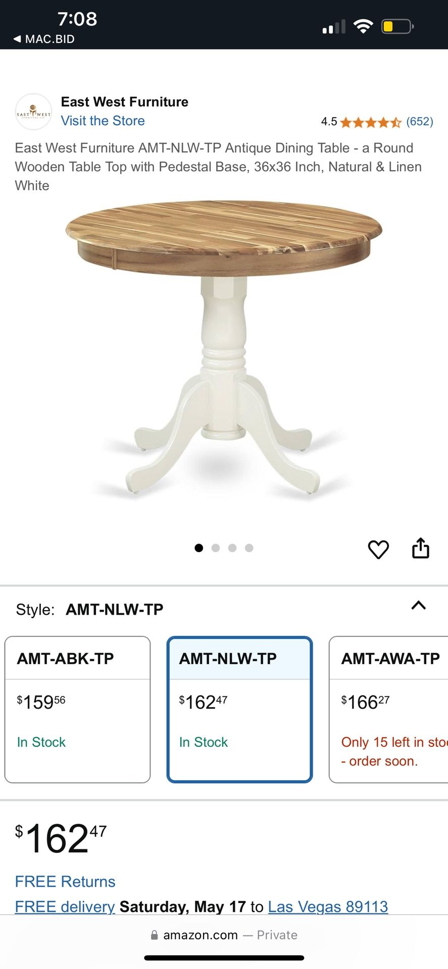 Antique Wooden Dining Table