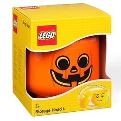 LEGO STORAGE HEAD (LARGE) - PUMPKIN 