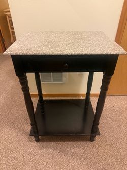 Wooden Island w/real granite top