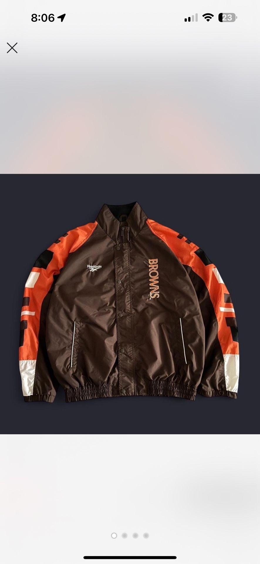 Vintage Cleveland Browns Reebok Jacket