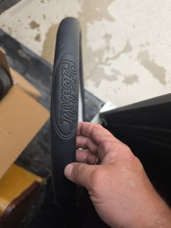 Peterbilt steering wheel black leather cover new