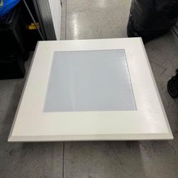 Contemporary Glass Insert Top Coffee Table