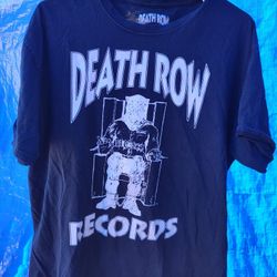 Death Row Records Black T-shirt Size Large Men's