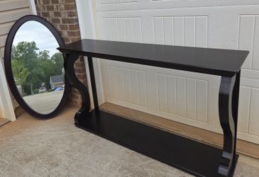 Entryway Table And Mirror Set