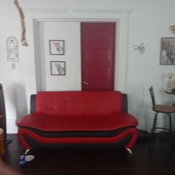 Red Couch A Little Used